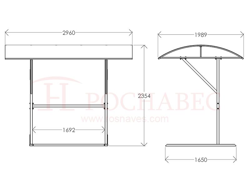 Навес Тип 2 (размеры)