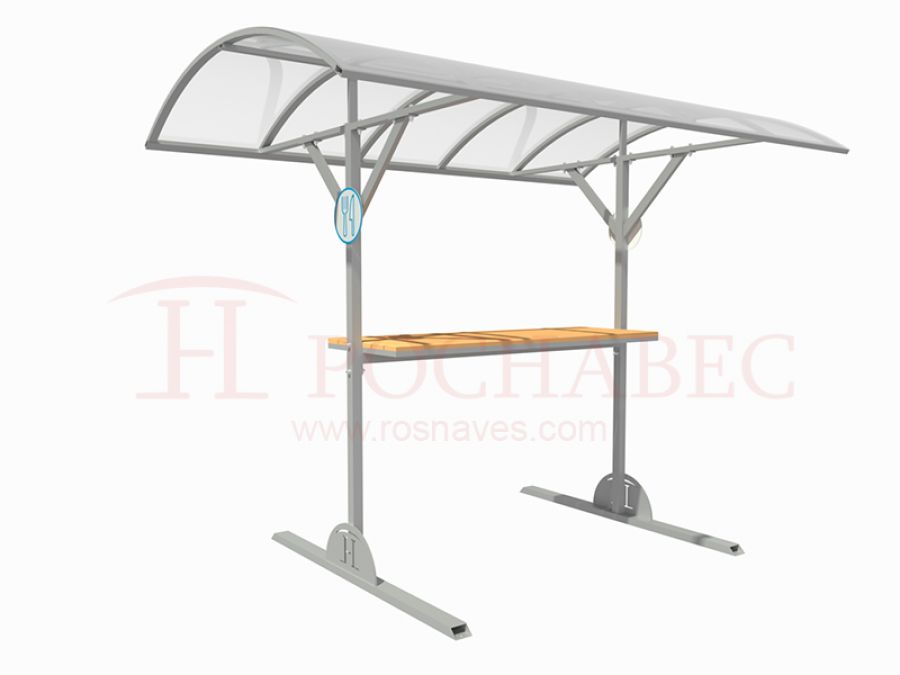 Навес с высоким столом