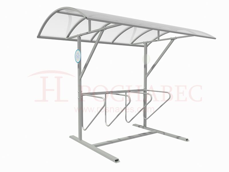 Навес для Велопарковка из конструкционной стали с навесом из поликарбоната на 8 велосипедовдвухсторонний